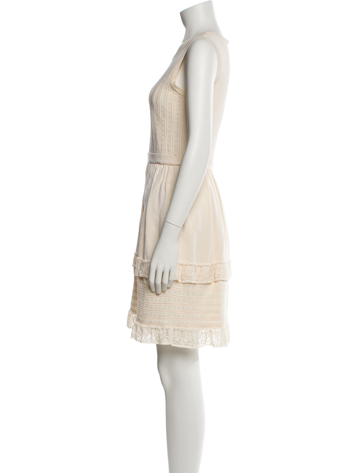 Red Valentino Crew Neck Mini Dress