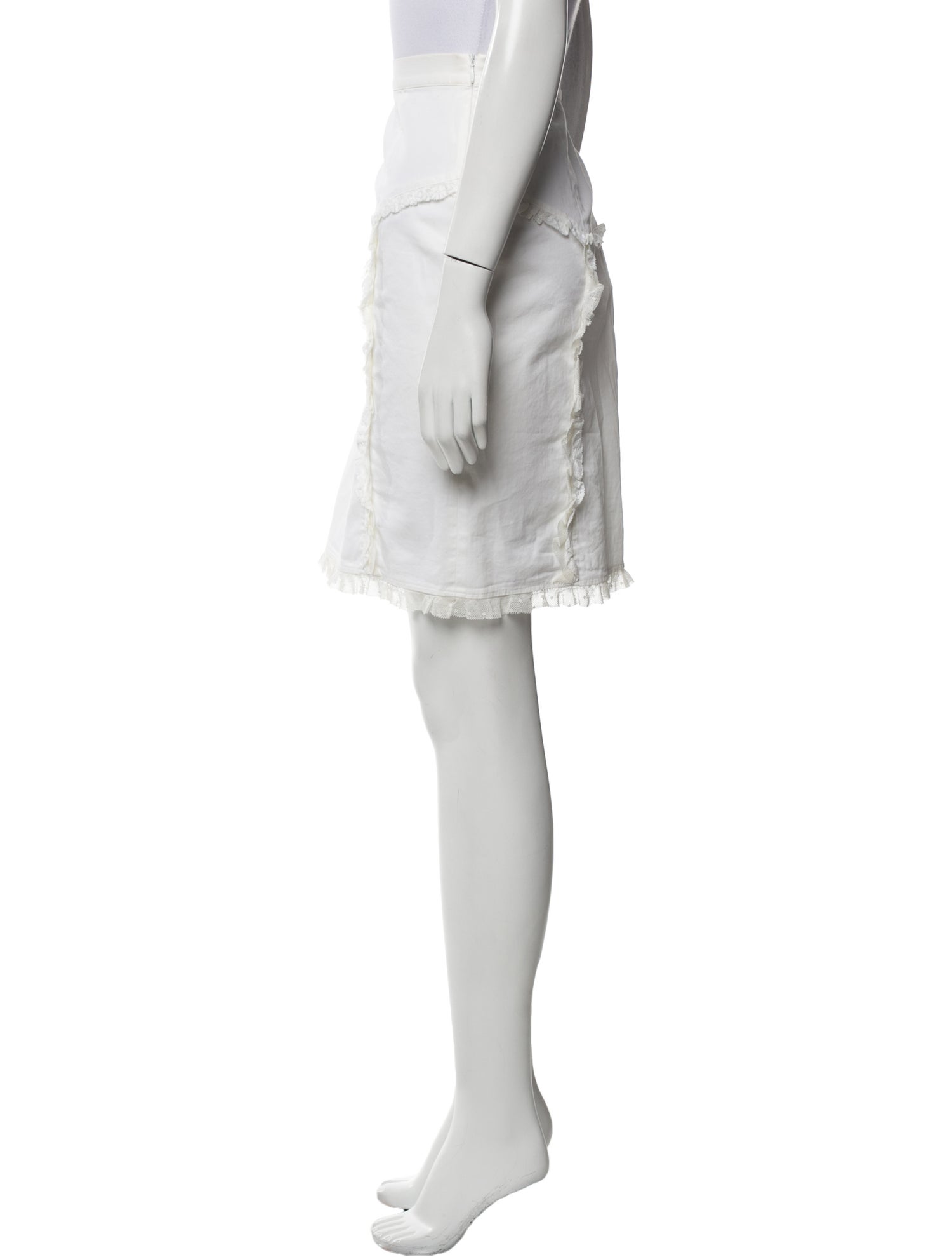 Red Valentino Lace Trim Embellishment Knee-Length Skirt