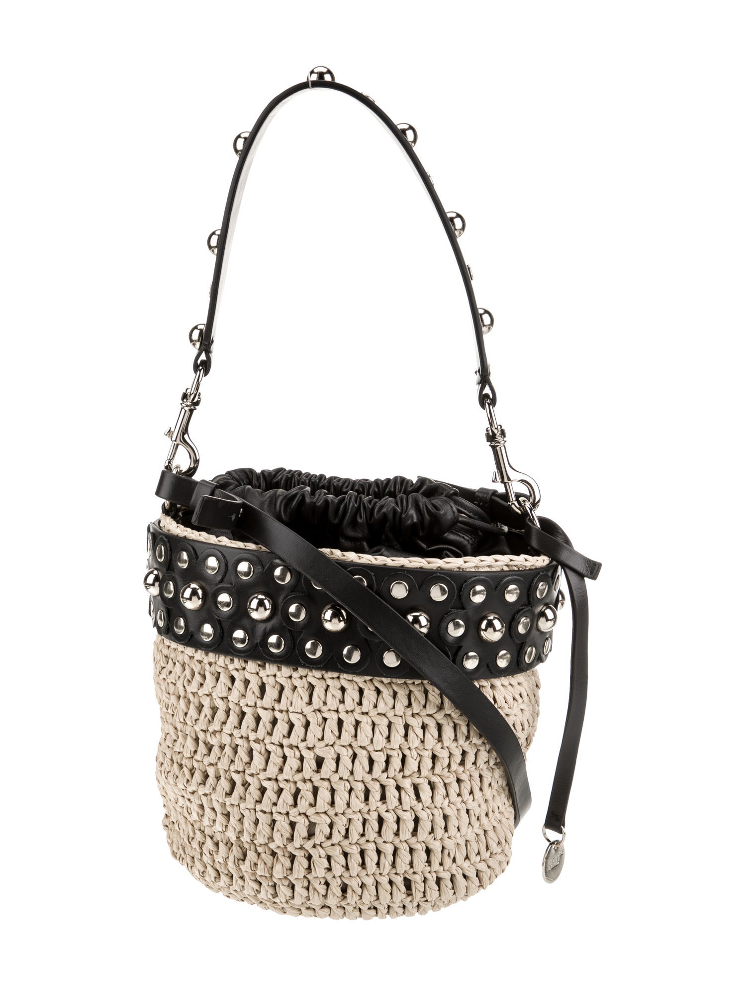Red Valentino Raffia Bucket Bag