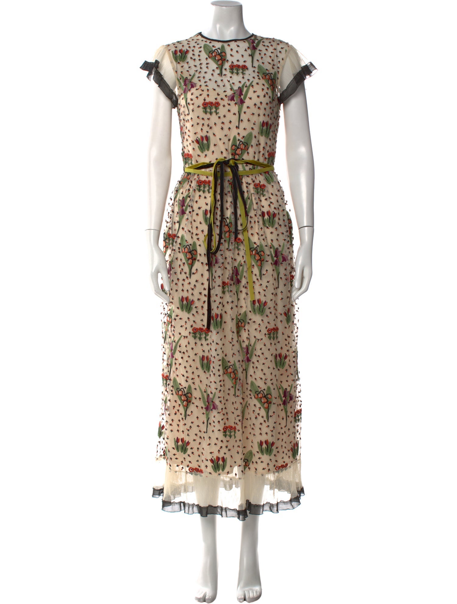 Red Valentino Printed Long Dress