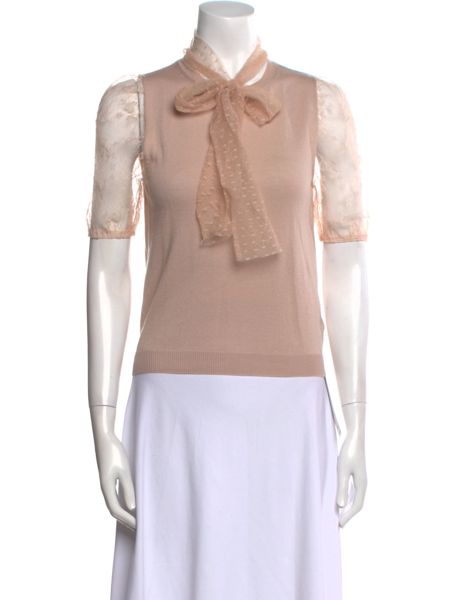 Red Valentino Virgin Wool Mock Neck Top