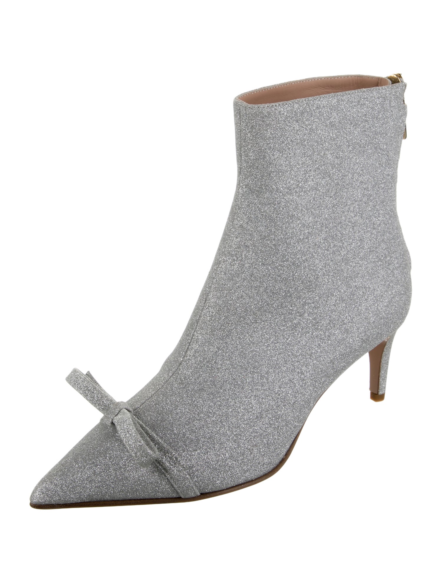 Red Valentino Glitter Bow Accents Boots