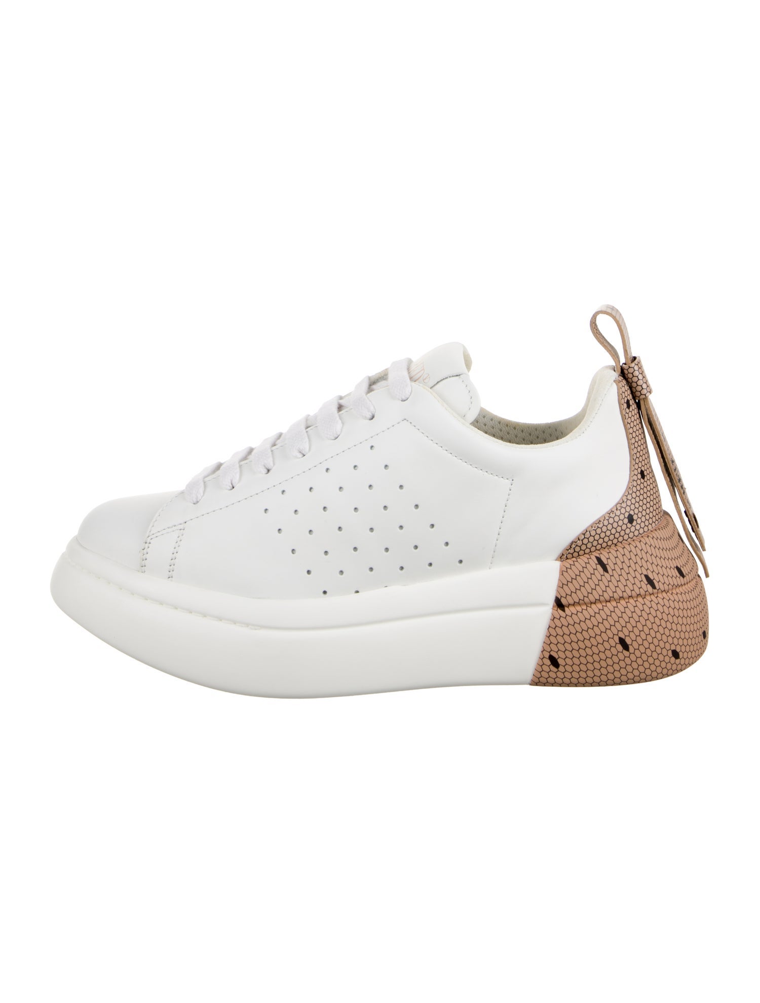 Red Valentino Leather Printed Sneakers