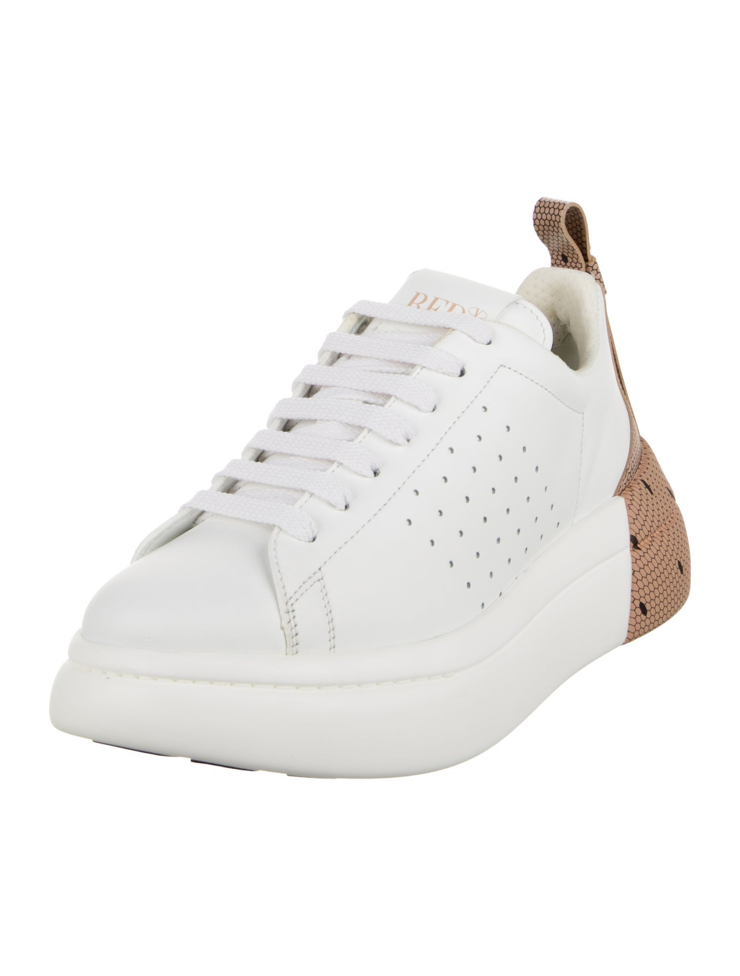 Red Valentino Leather Printed Sneakers