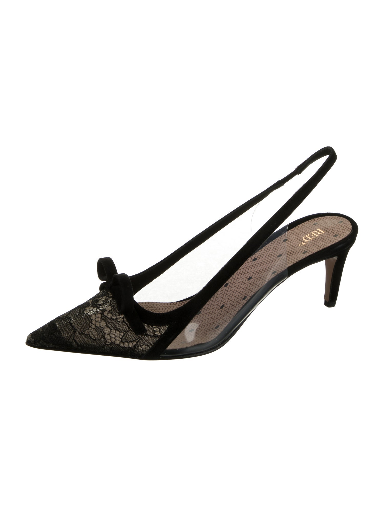 Red Valentino Lace Slingback Pumps