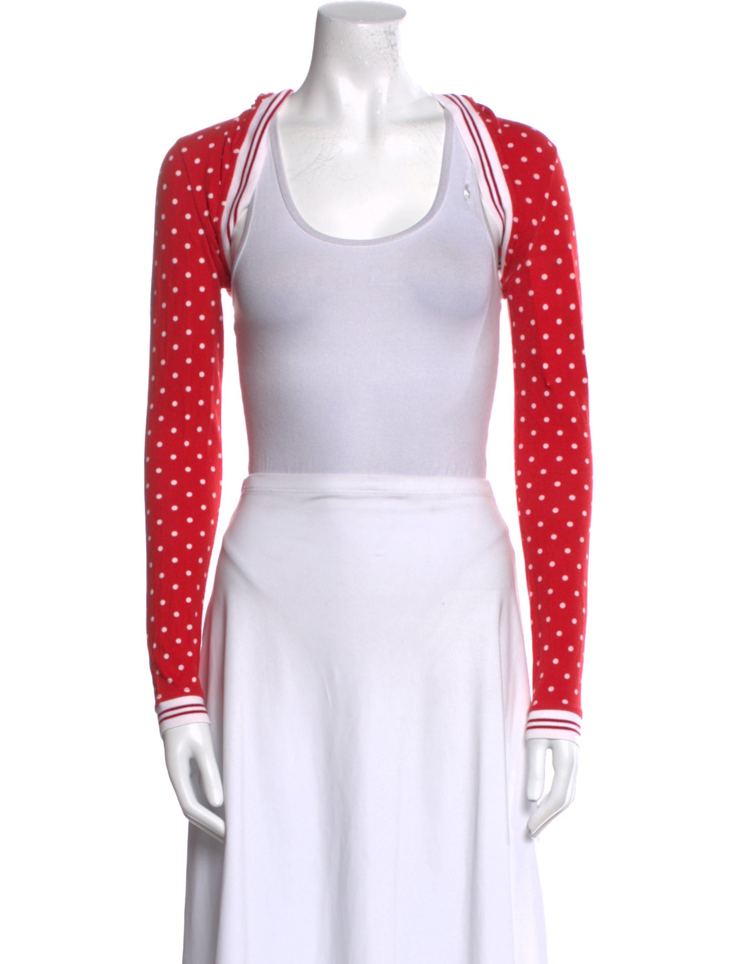 Red Valentino Printed Scoop Neck Sweater