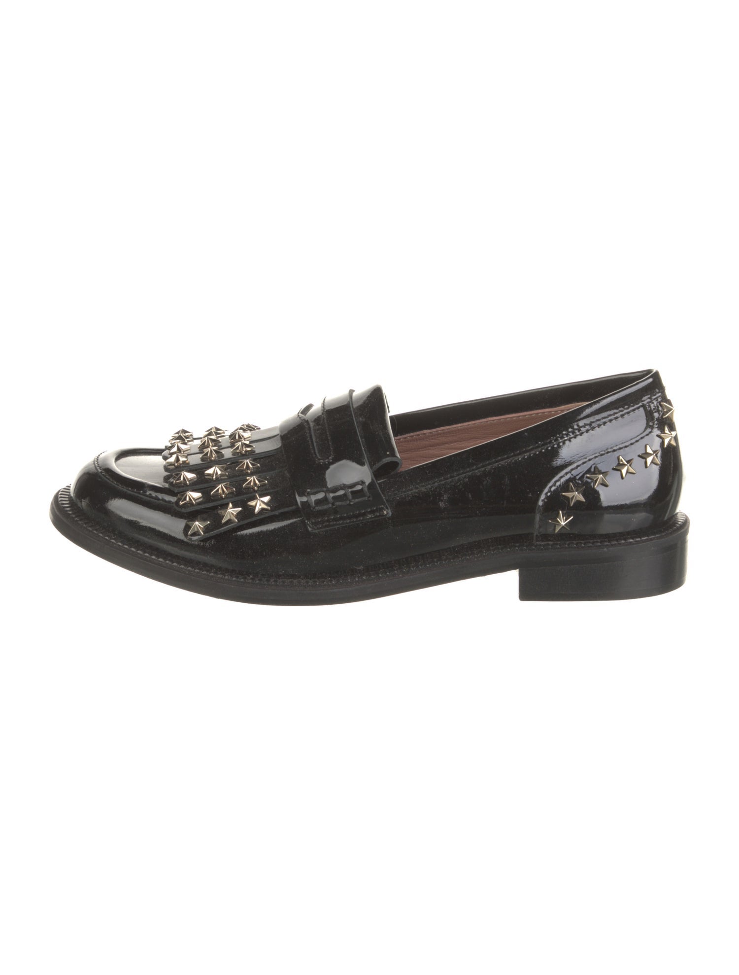 Red Valentino Patent Leather Bow Accents Loafers