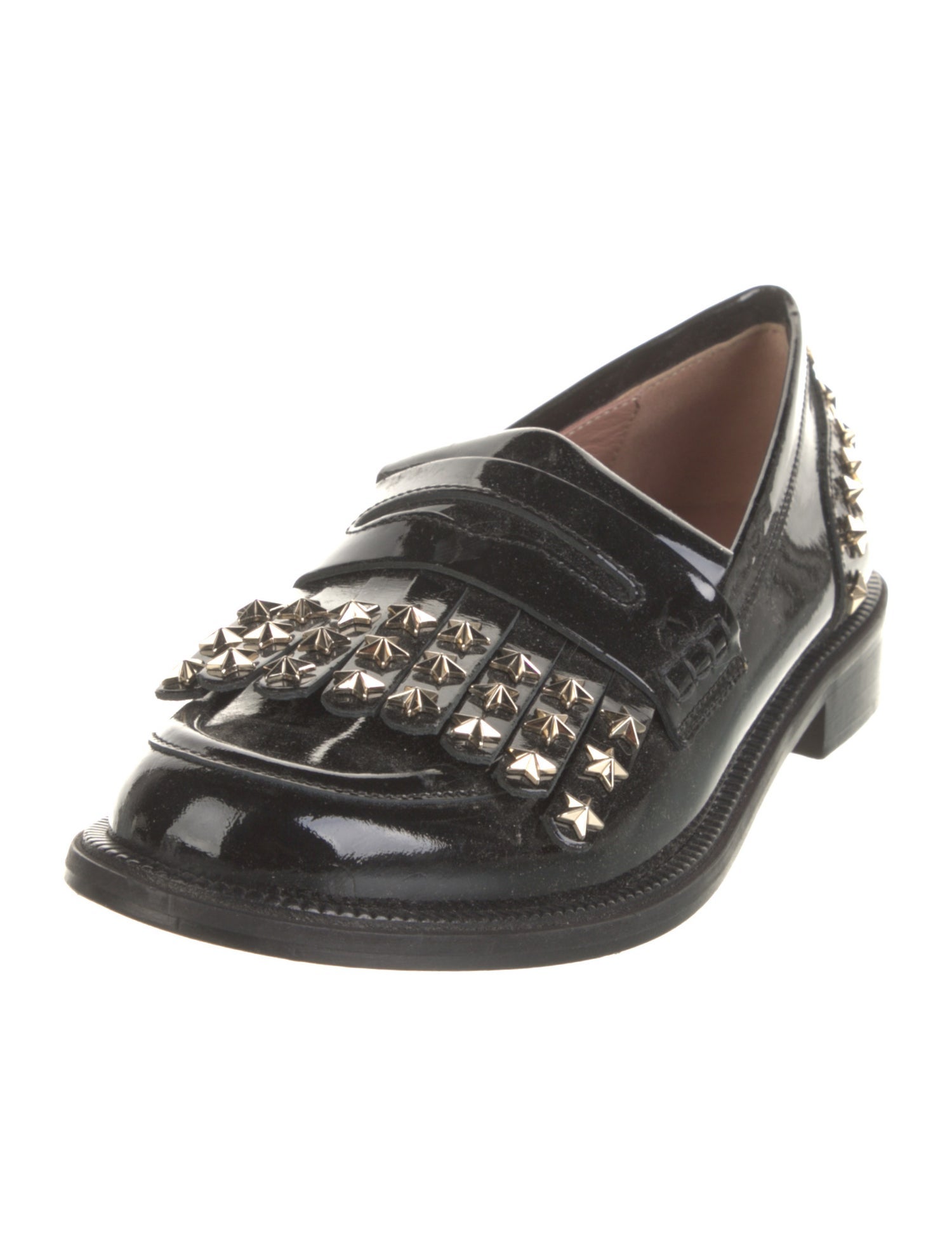 Red Valentino Patent Leather Bow Accents Loafers