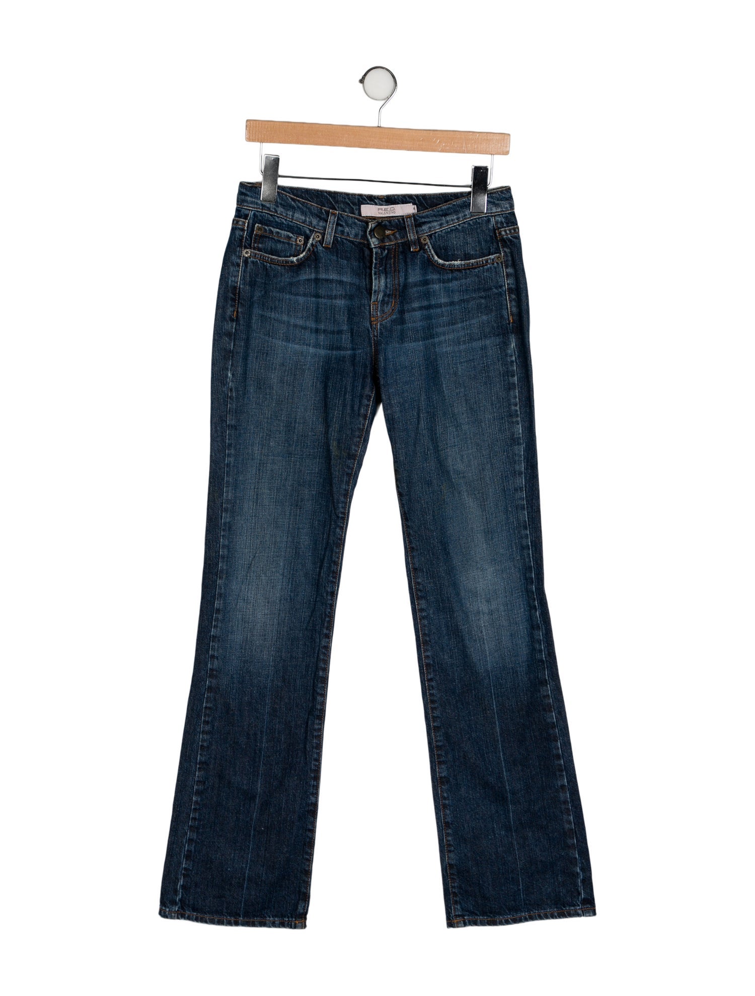 Red Valentino Mid-Rise Wide Leg Jeans