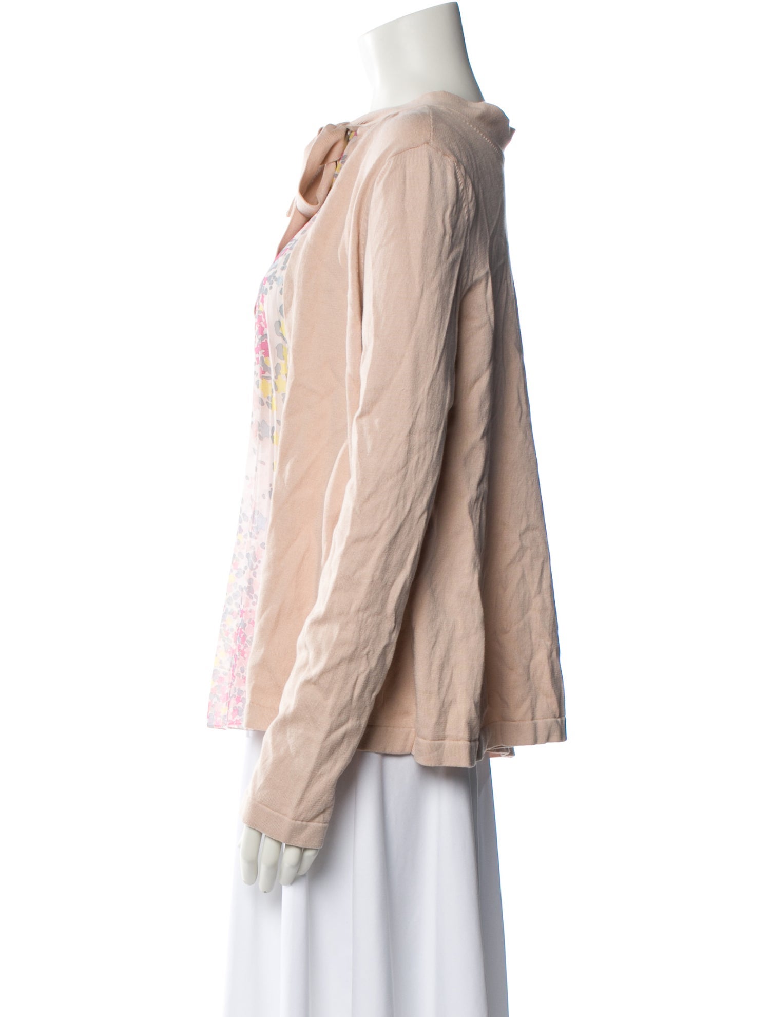 Red Valentino Floral Print Tie Neck Blouse