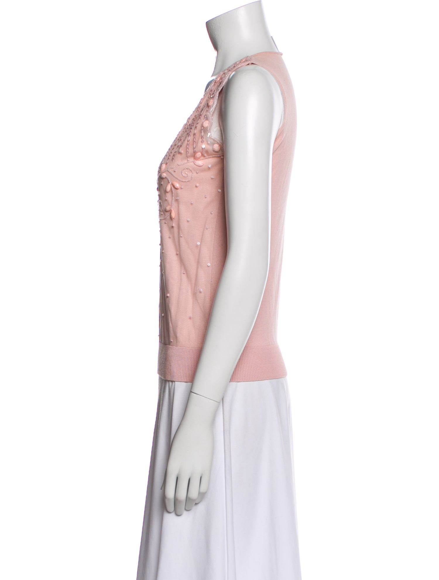 Red Valentino Scoop Neck Sleeveless Top