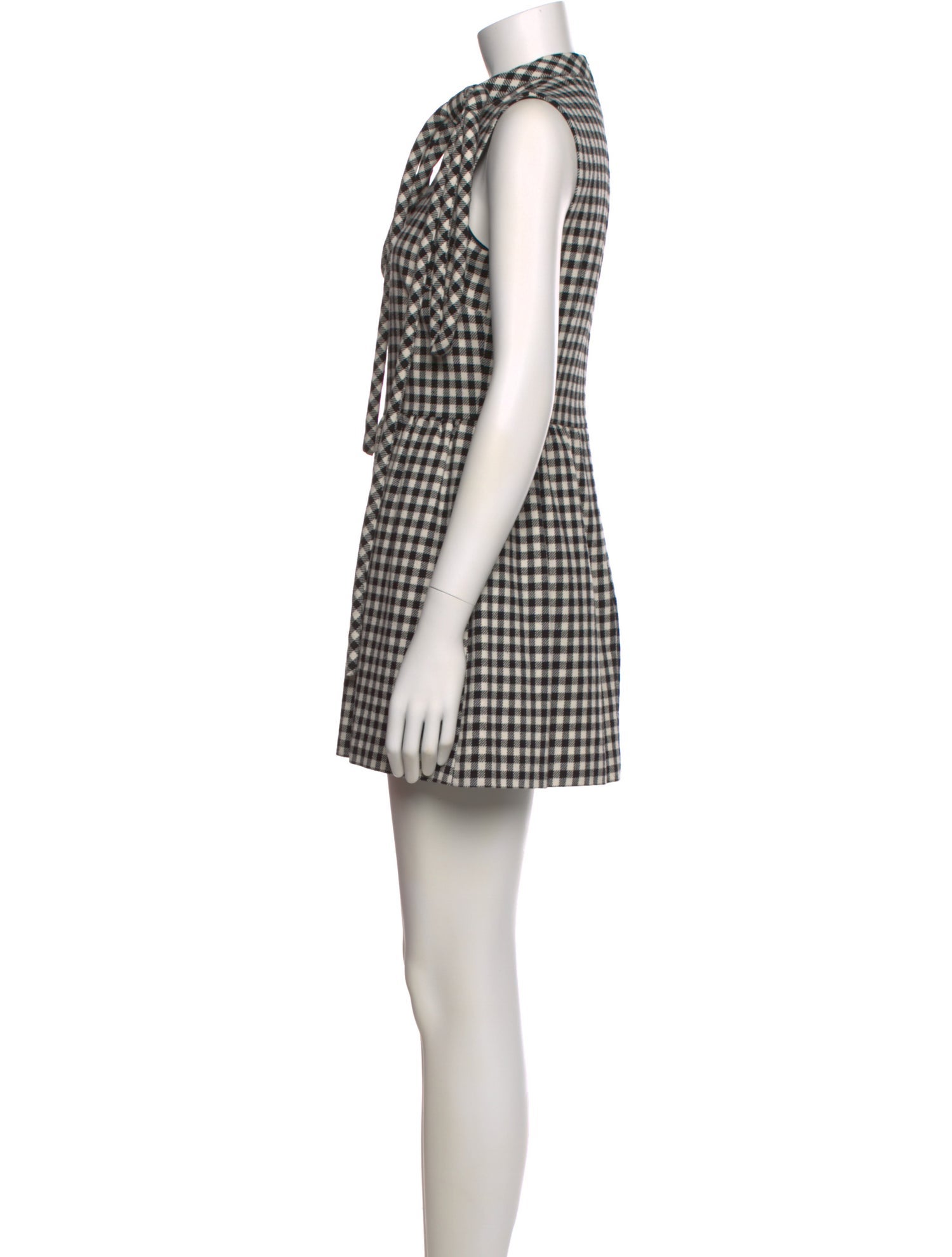 Red Valentino Plaid Print Mini Dress