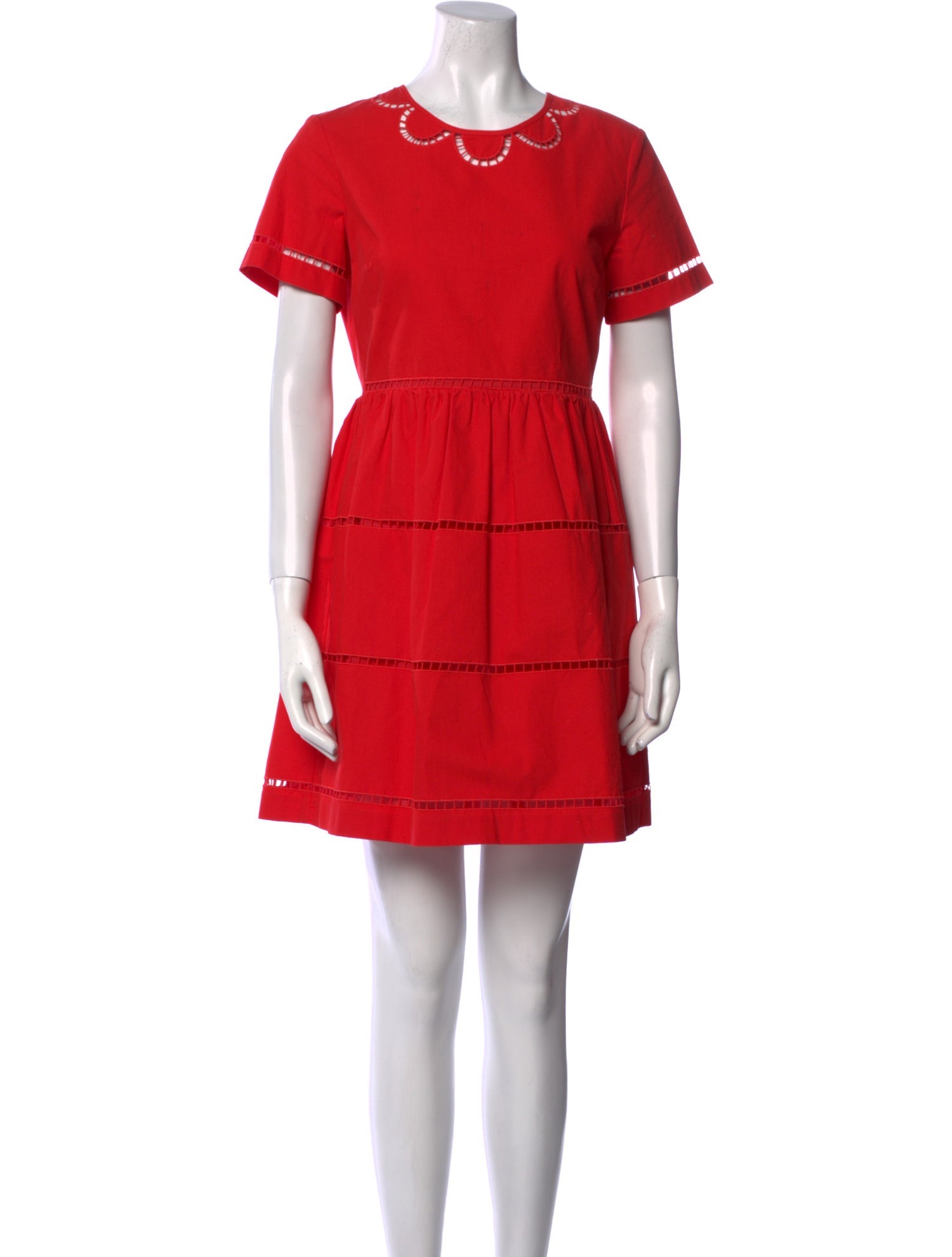 Red Valentino Crew Neck Mini Dress