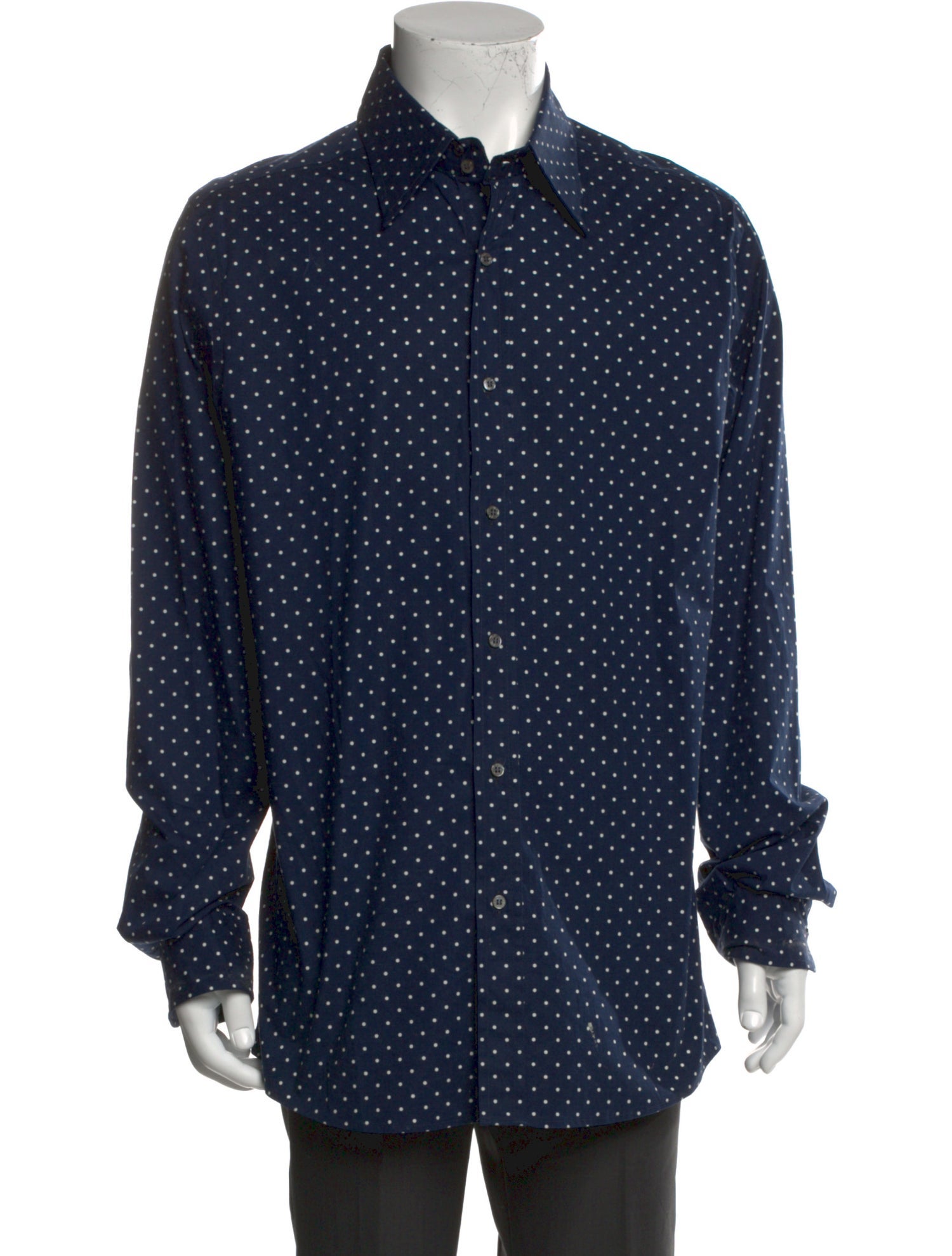Red Valentino Polka Dot Print Long Sleeve Dress Shirt