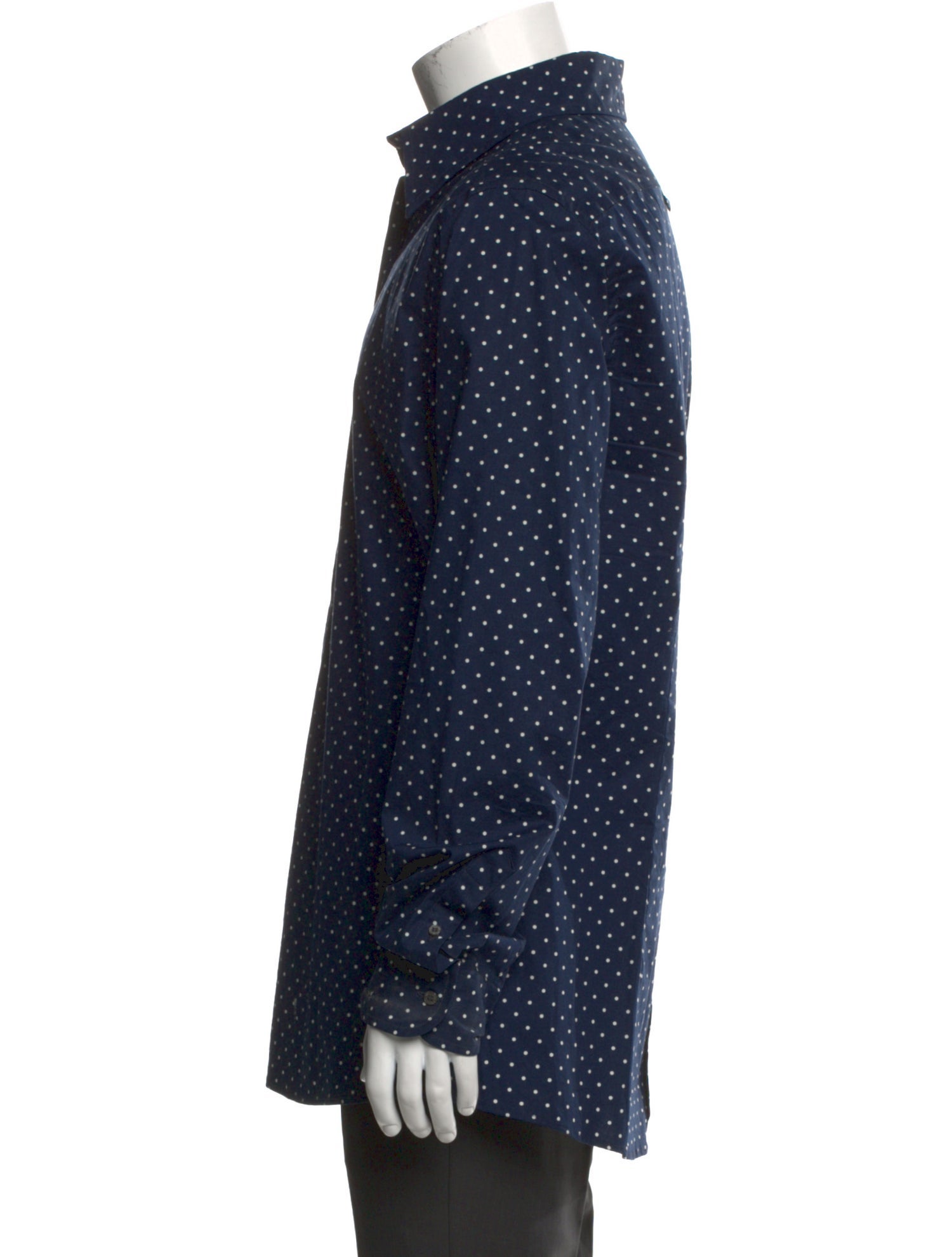 Red Valentino Polka Dot Print Long Sleeve Dress Shirt