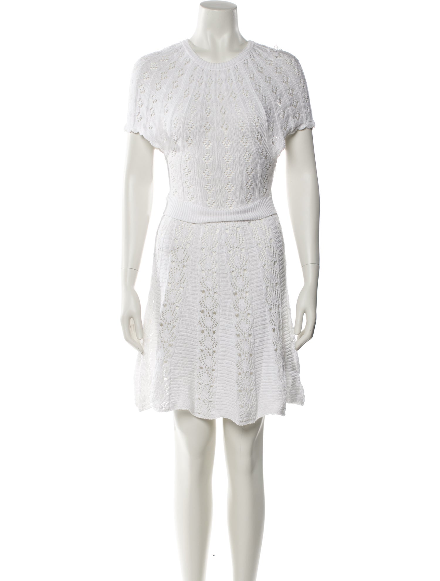 Red Valentino Crew Neck Knee-Length Dress