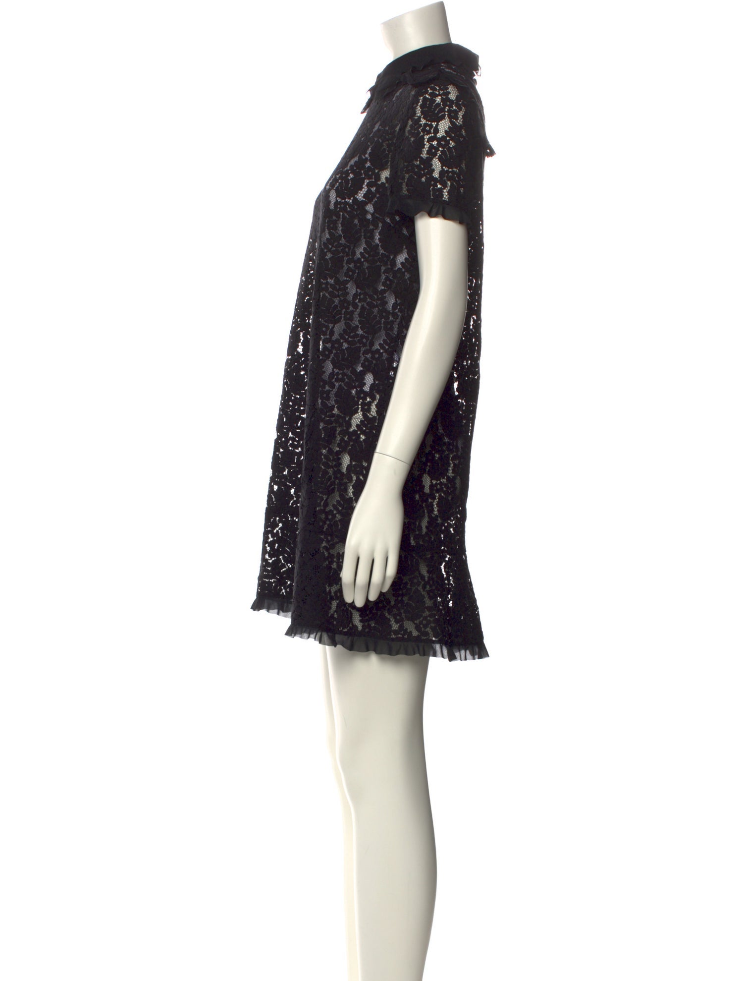 Red Valentino Lace Pattern Mini Dress