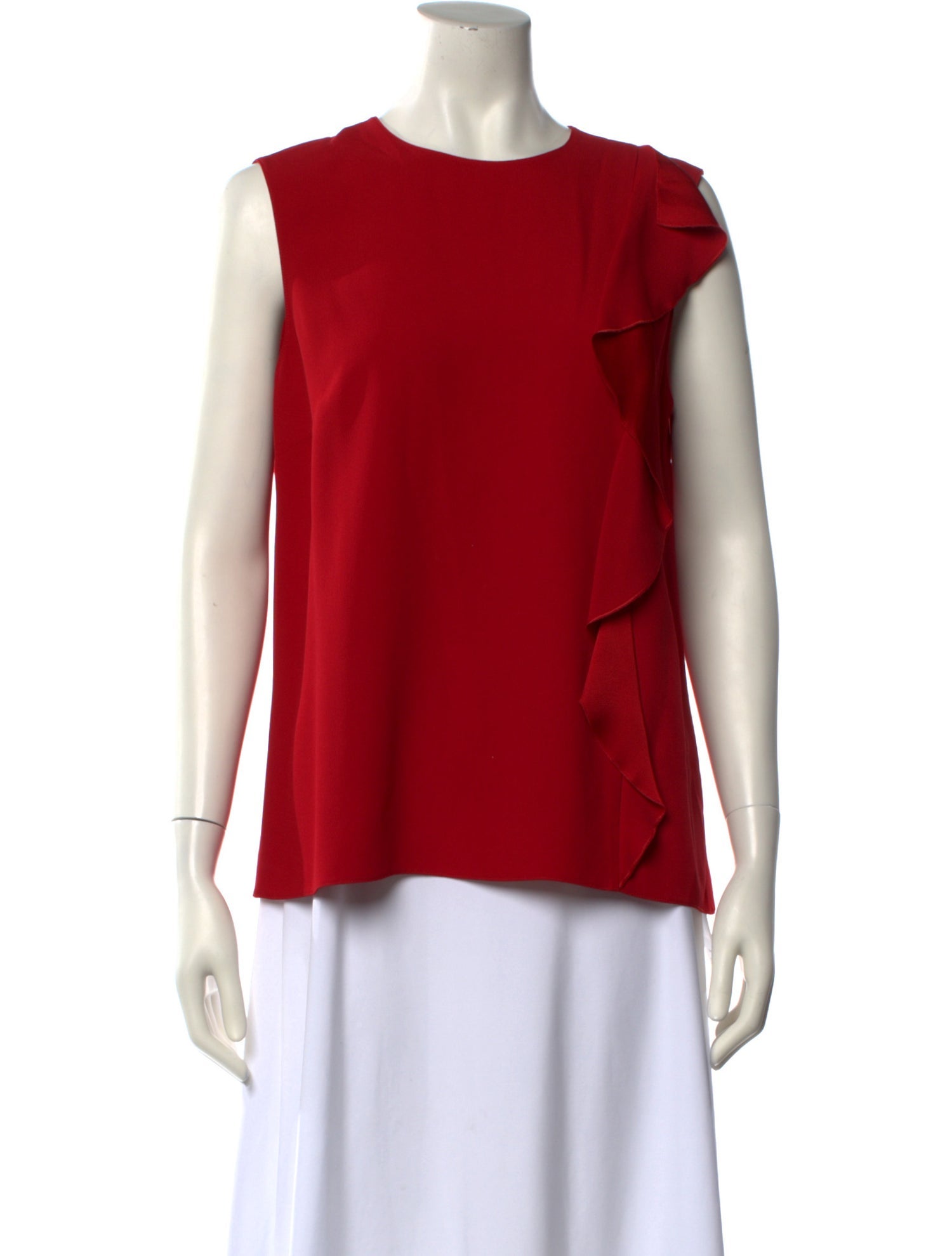 Red Valentino Crew Neck Sleeveless Blouse
