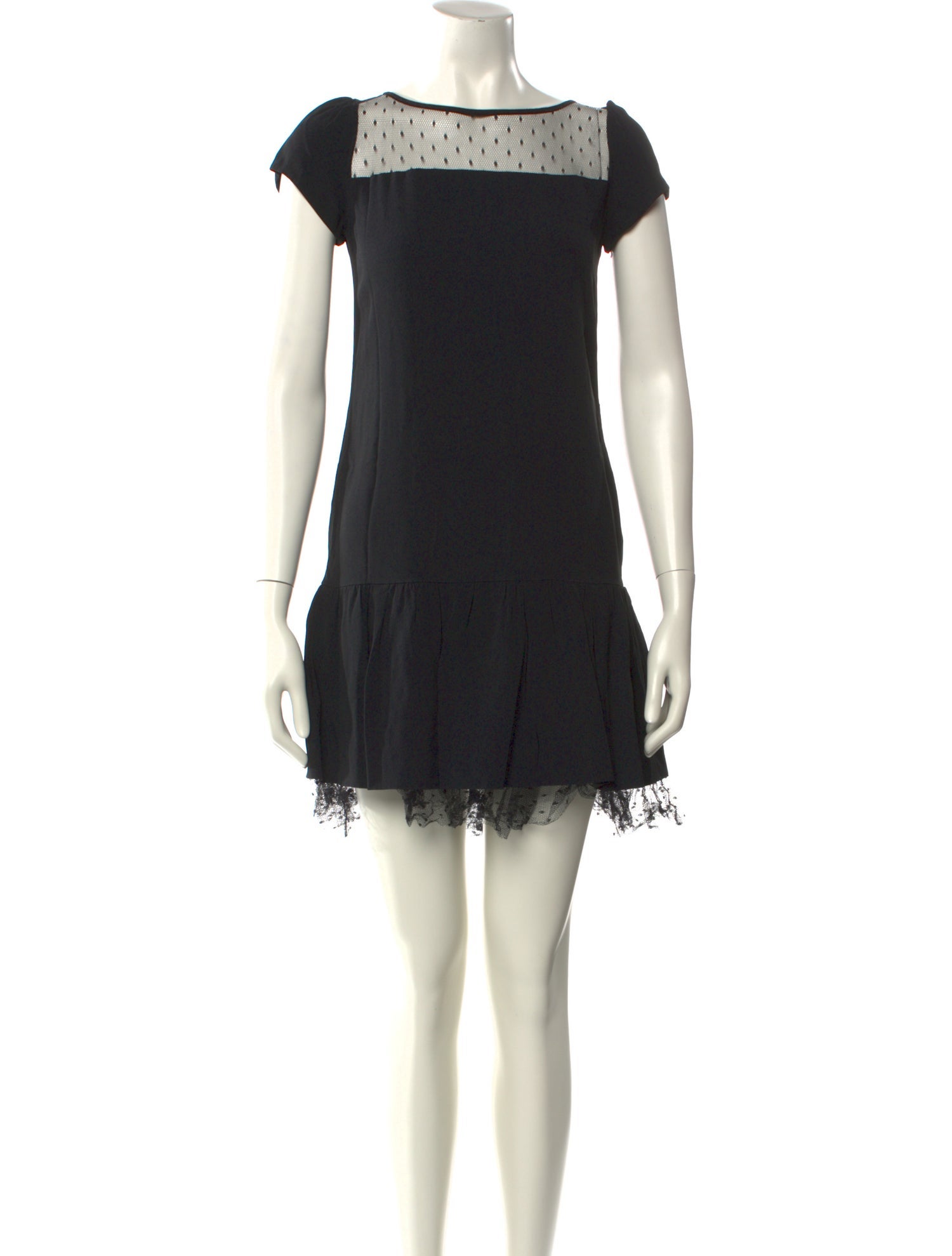 Red Valentino Bateau Neckline Mini Dress