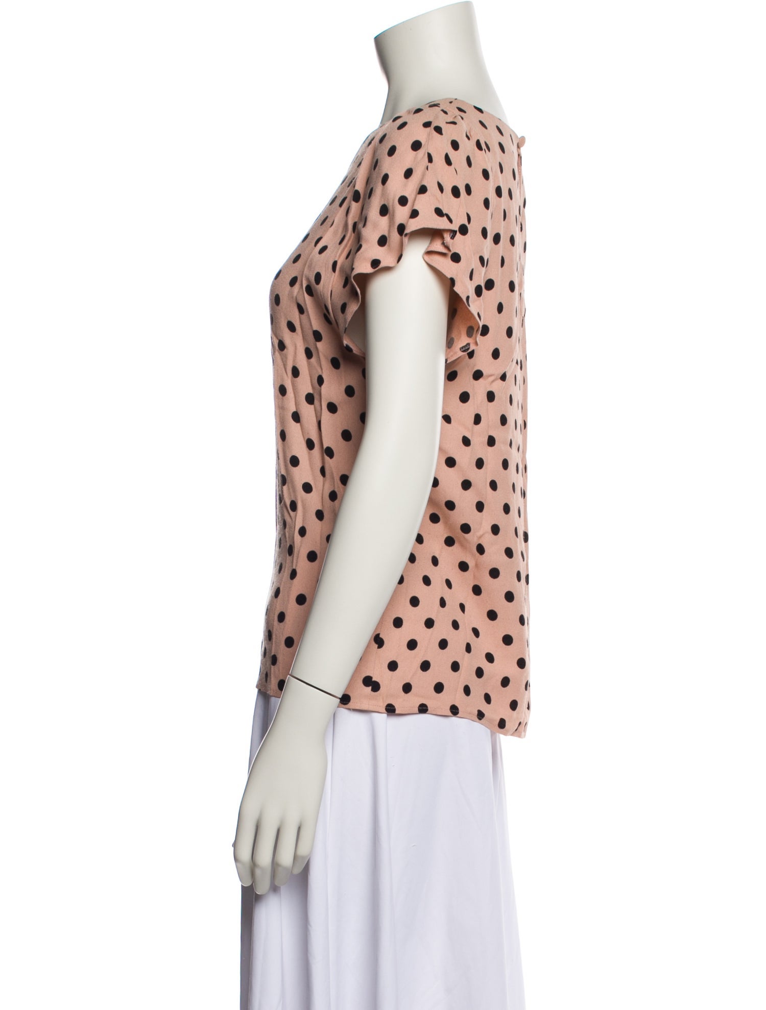 Red Valentino Polka Dot Print Bateau Neckline T-Shirt