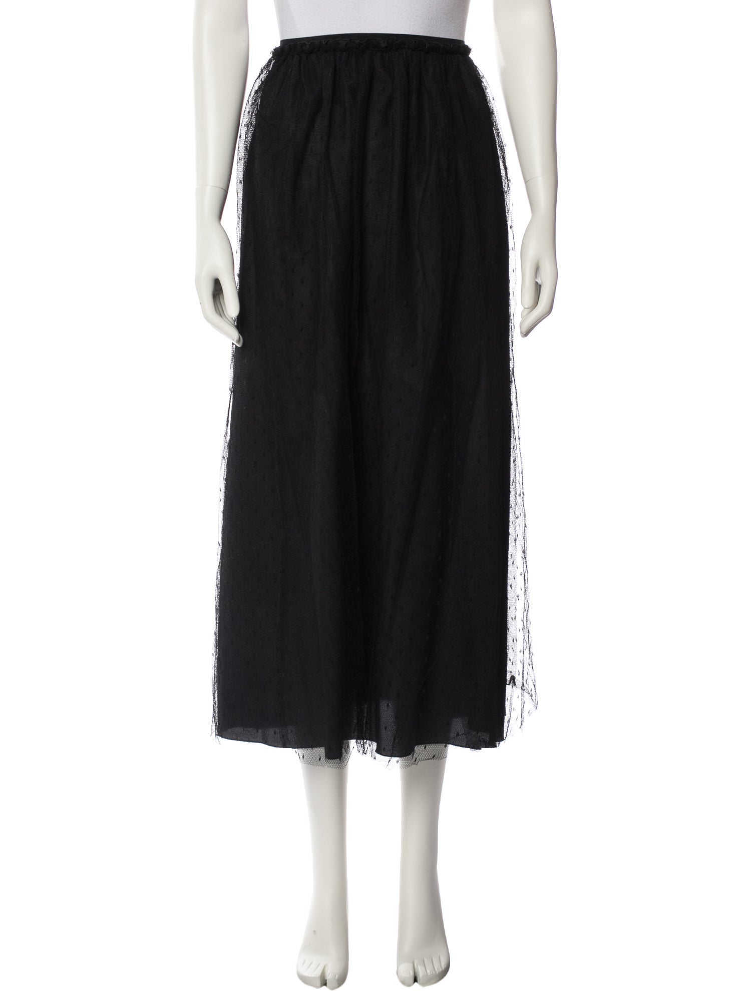 Red Valentino Mesh Accents Midi Length Skirt w/ Tags