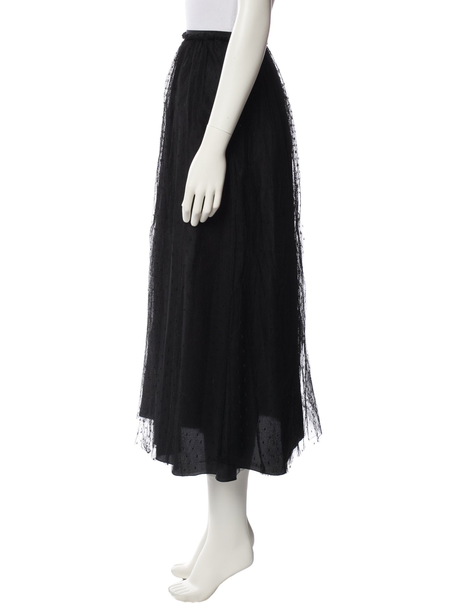 Red Valentino Mesh Accents Midi Length Skirt w/ Tags