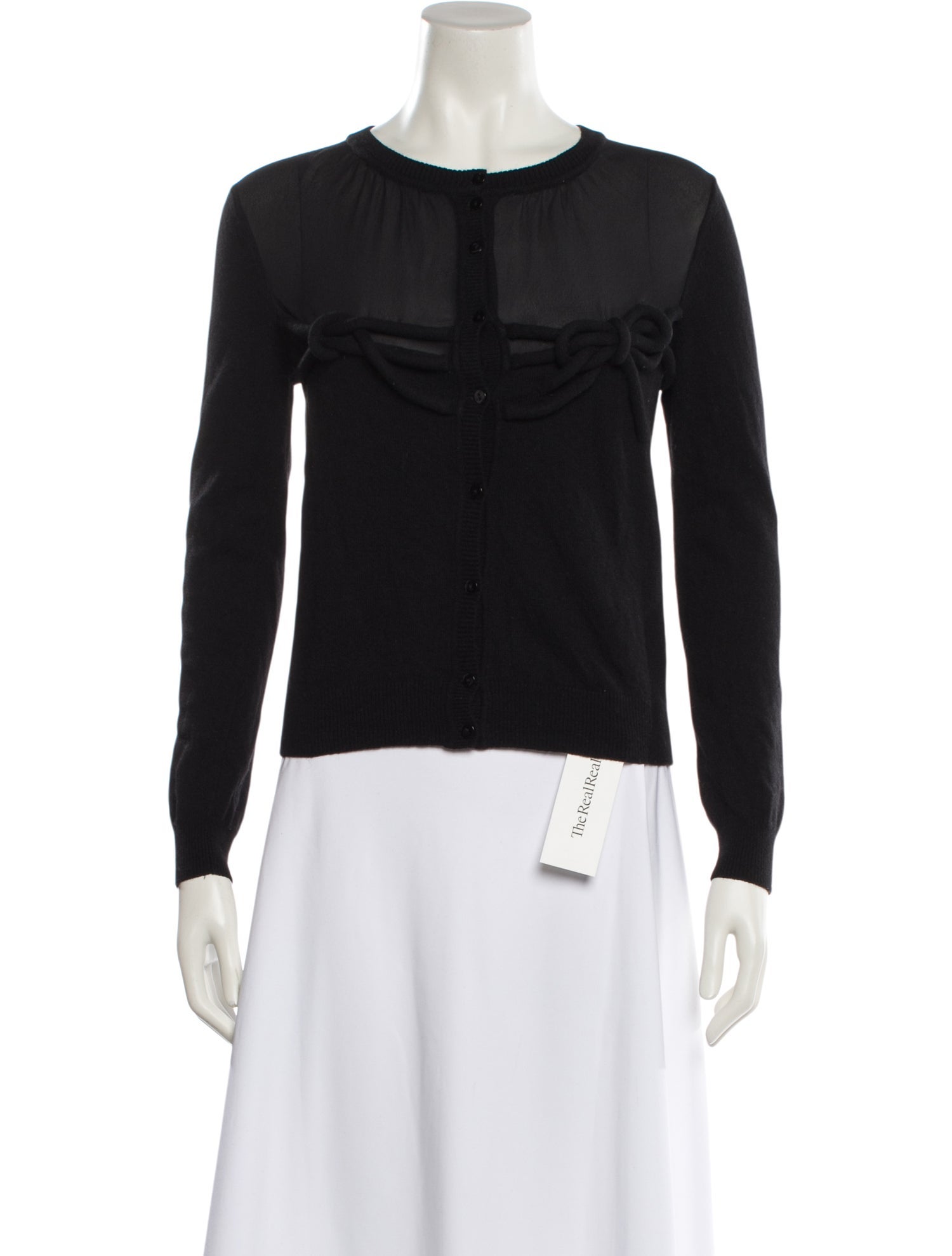 Red Valentino Virgin Wool Crew Neck Sweater