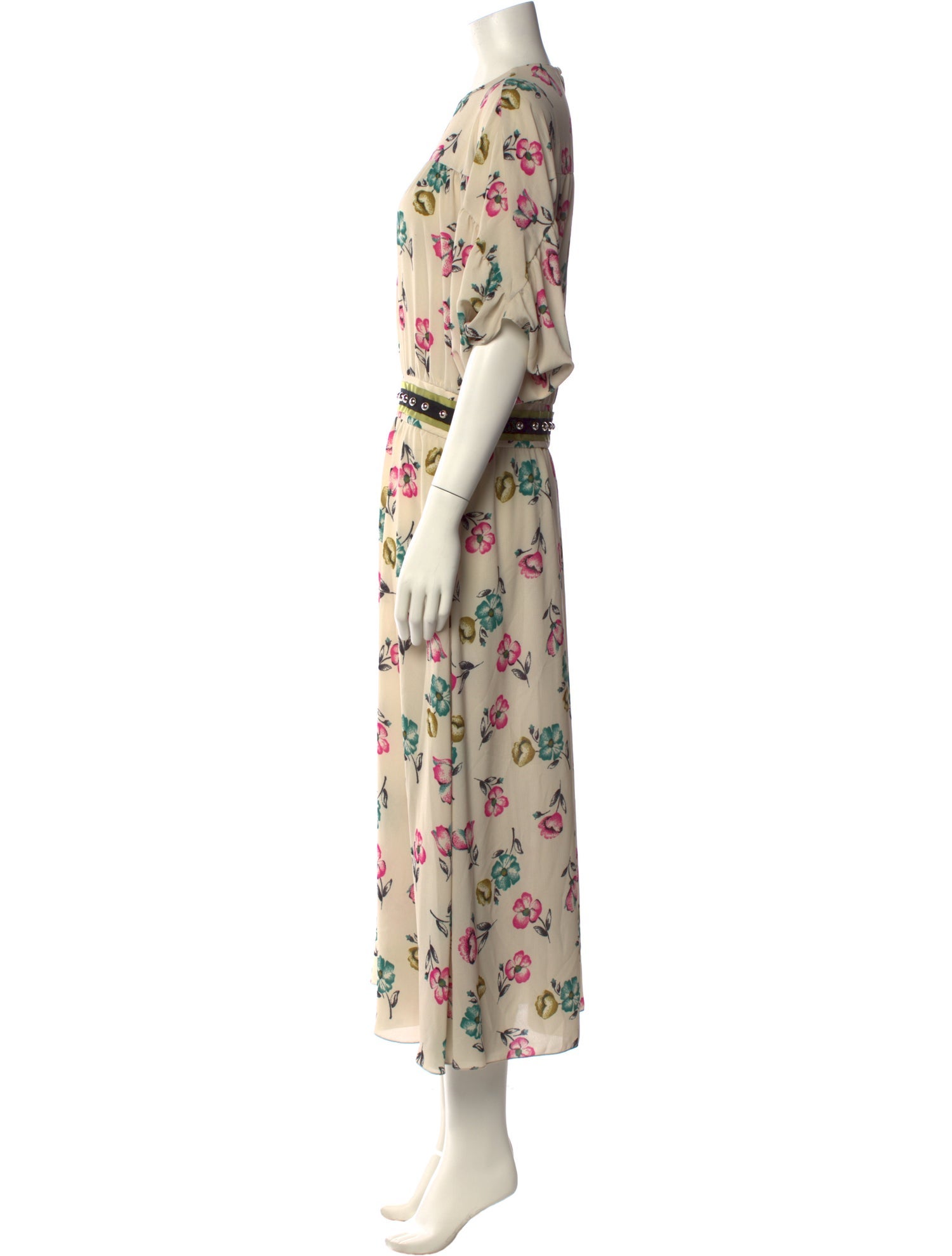 Red Valentino Floral Print Long Dress