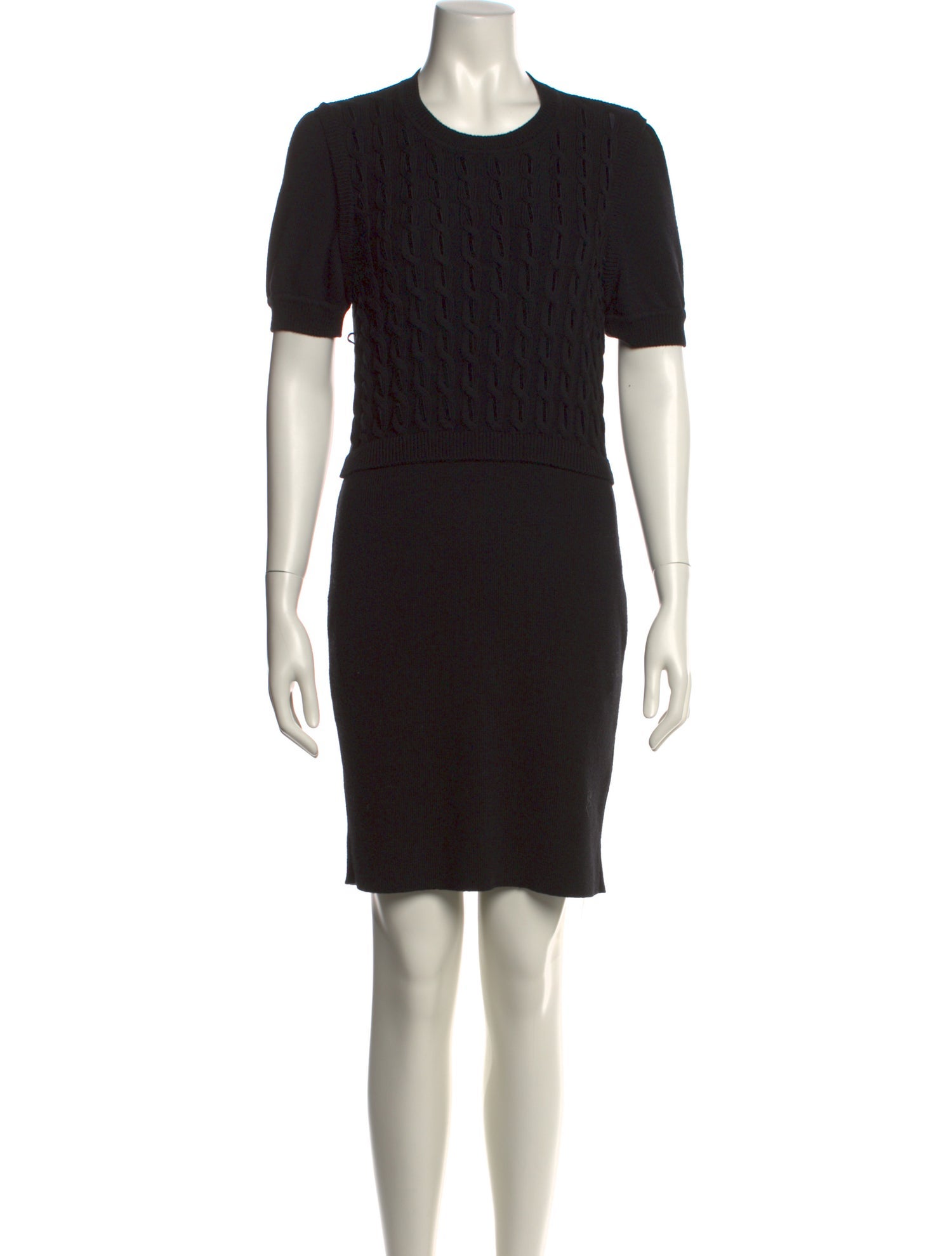 Red Valentino Virgin Wool Knee-Length Dress