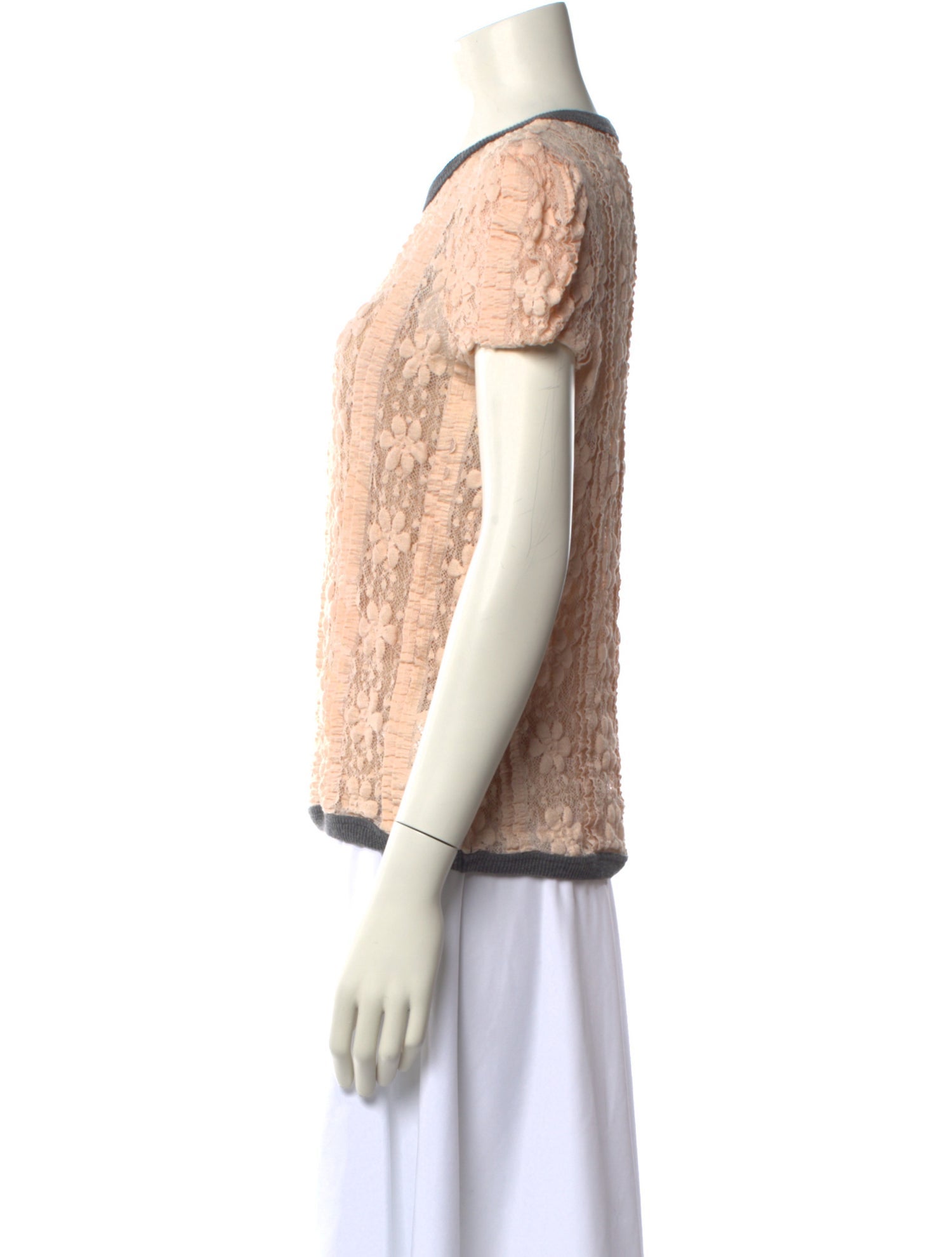 Red Valentino Crew Neck Short Sleeve Top