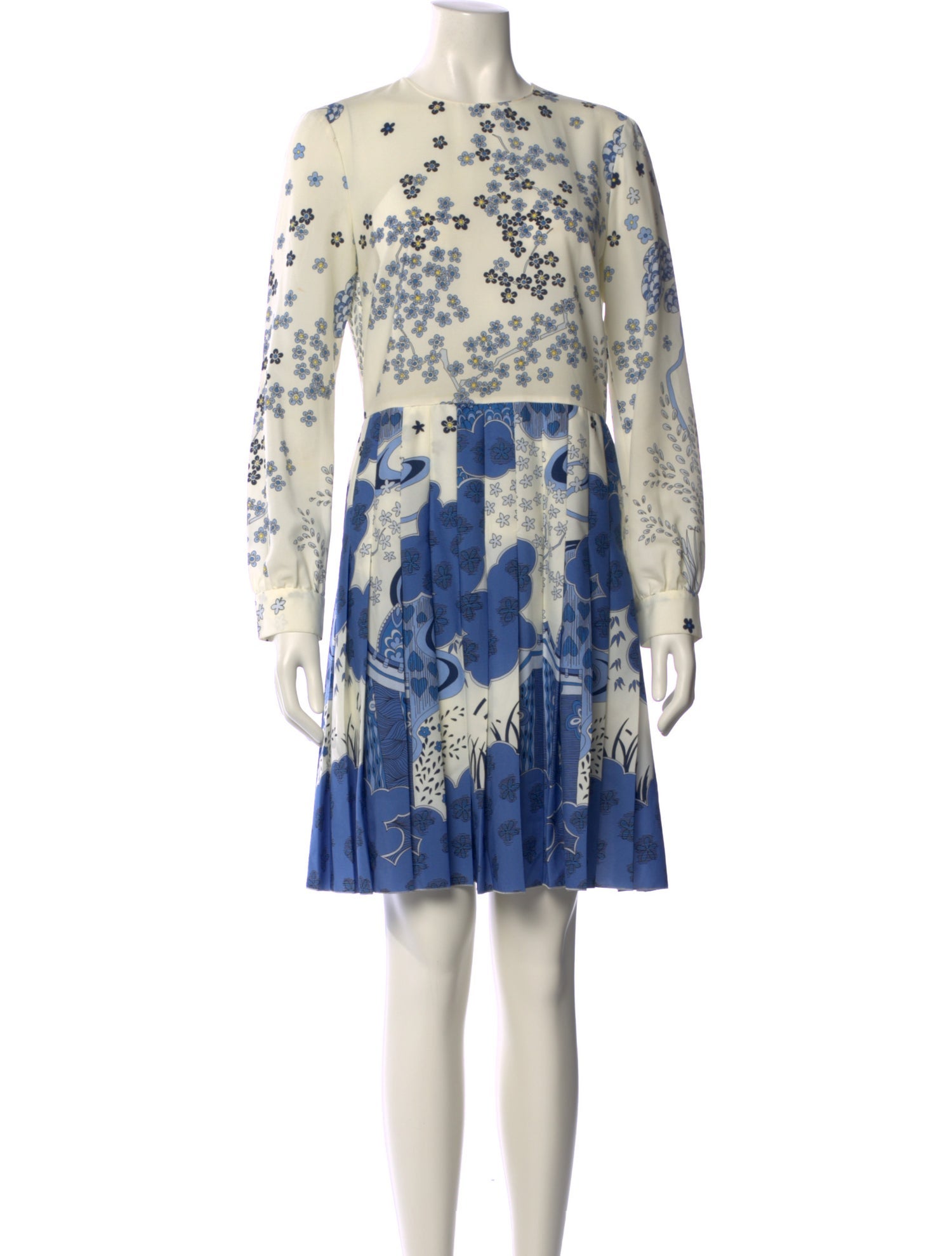 Red Valentino Floral Print Knee-Length Dress