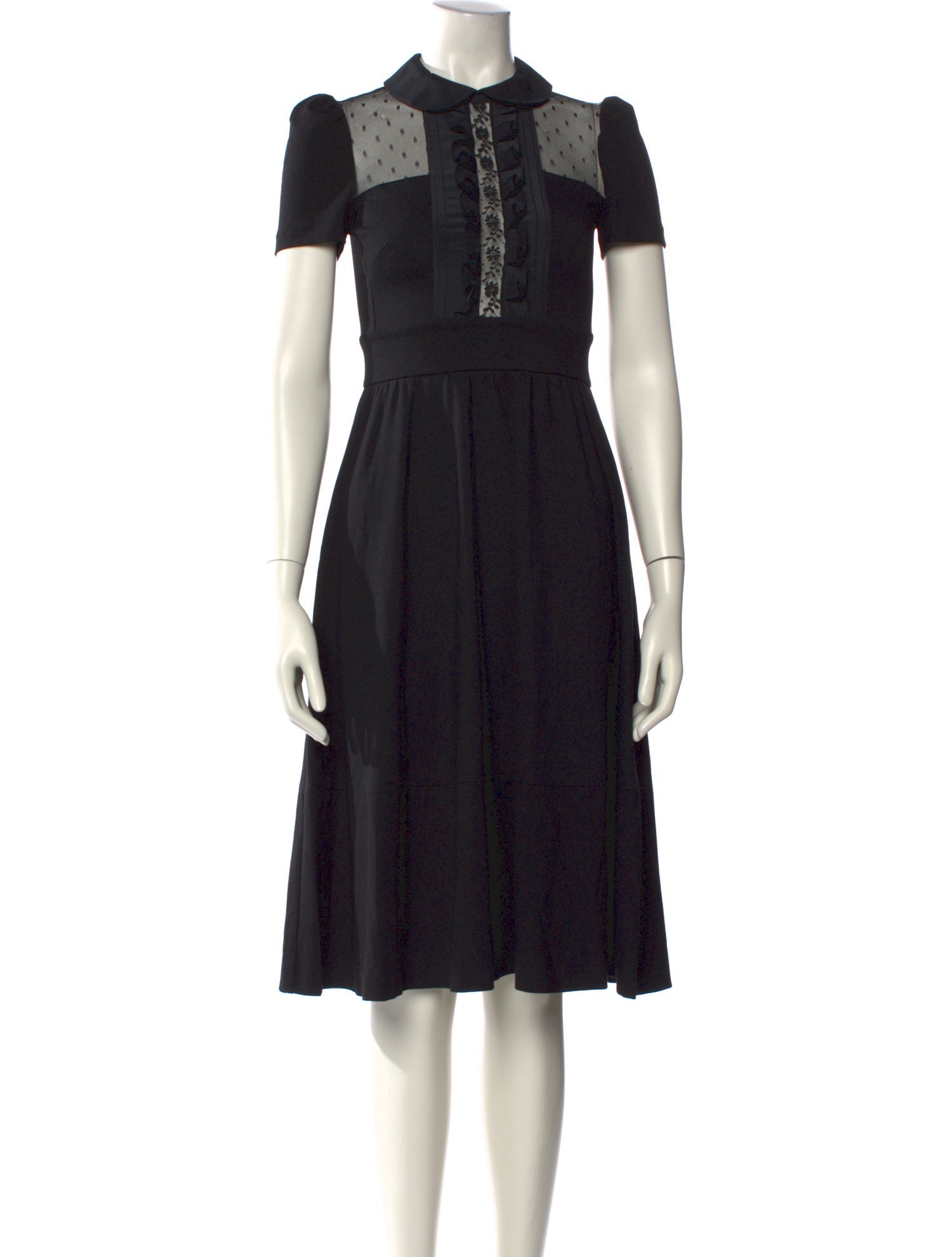 Red Valentino Crew Neck Midi Length Dress