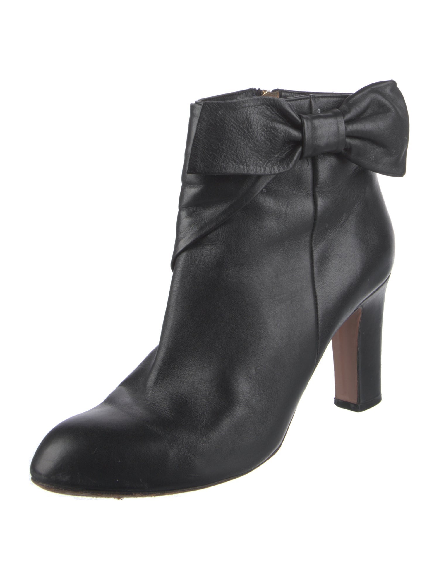 Red Valentino Leather Studded Accents Boots