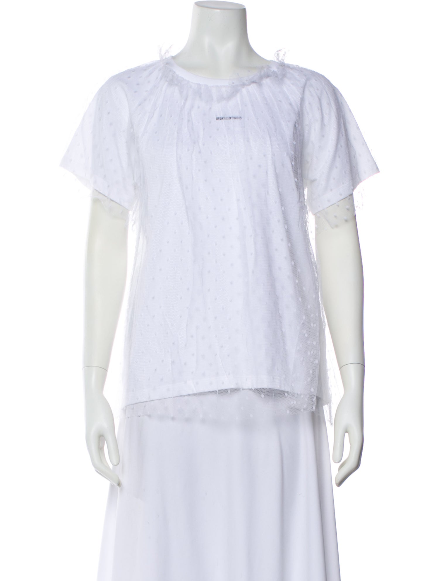 Red Valentino Polka Dot Print Crew Neck Top w/ Tags