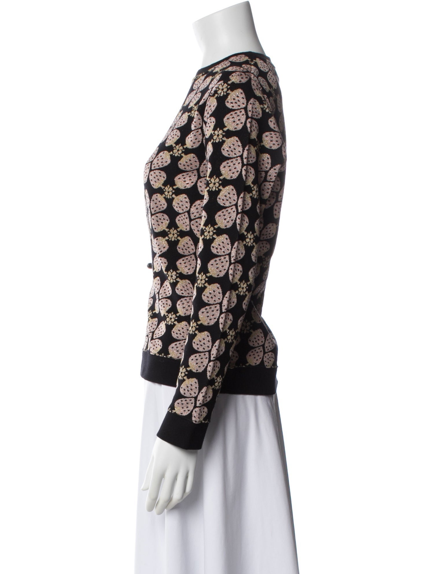 Red Valentino Printed Crew Neck Sweater