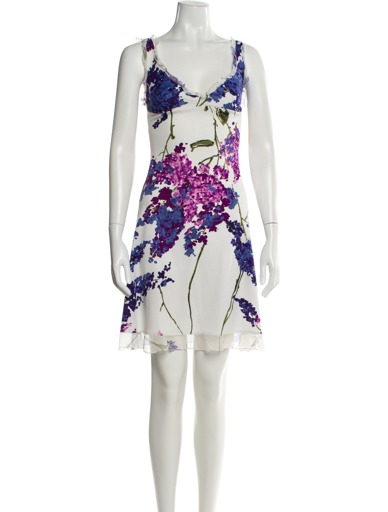 Red Valentino Floral Print Knee-Length Dress