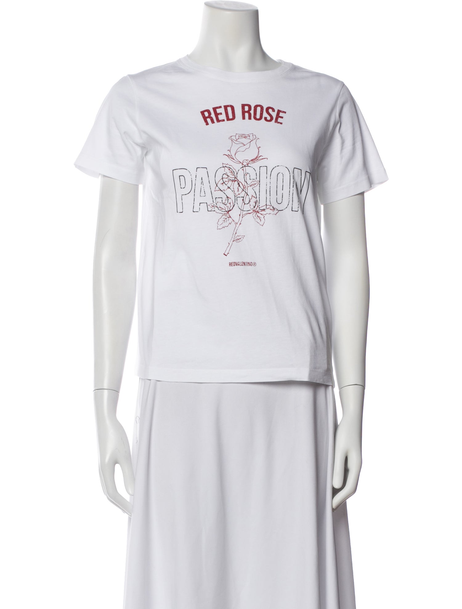Red Valentino Graphic Print Crew Neck T-Shirt