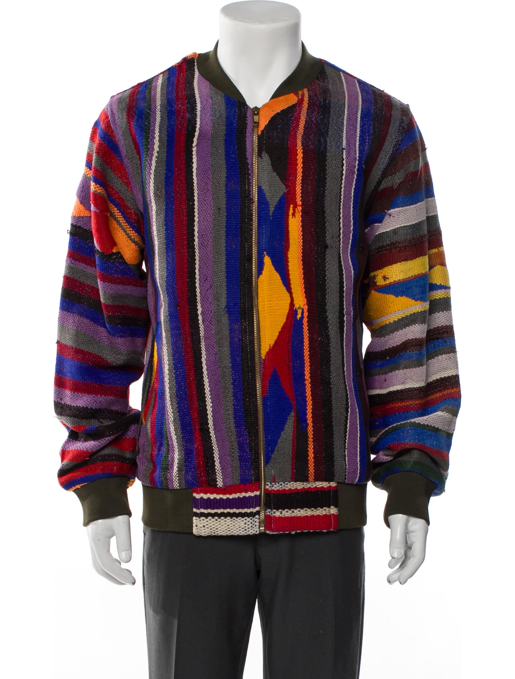 RES IPSA Striped Bomber Jacket