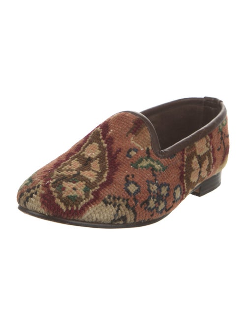 RES IPSA Printed Leather Trim Embellishment Loafers