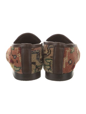 RES IPSA Printed Leather Trim Embellishment Loafers