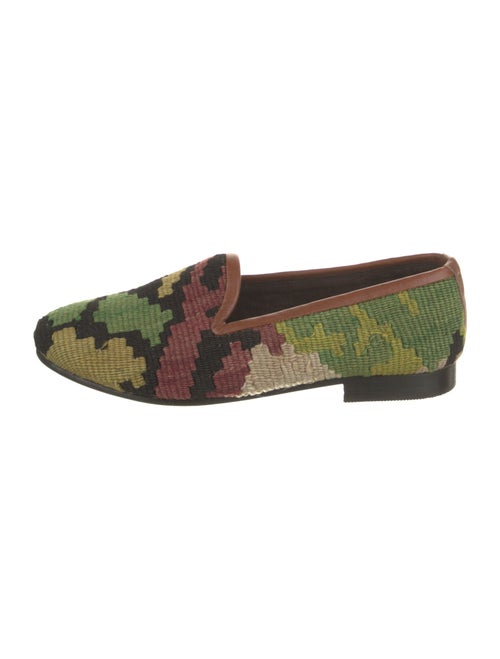 RES IPSA Printed Leather Trim Embellishment Loafers
