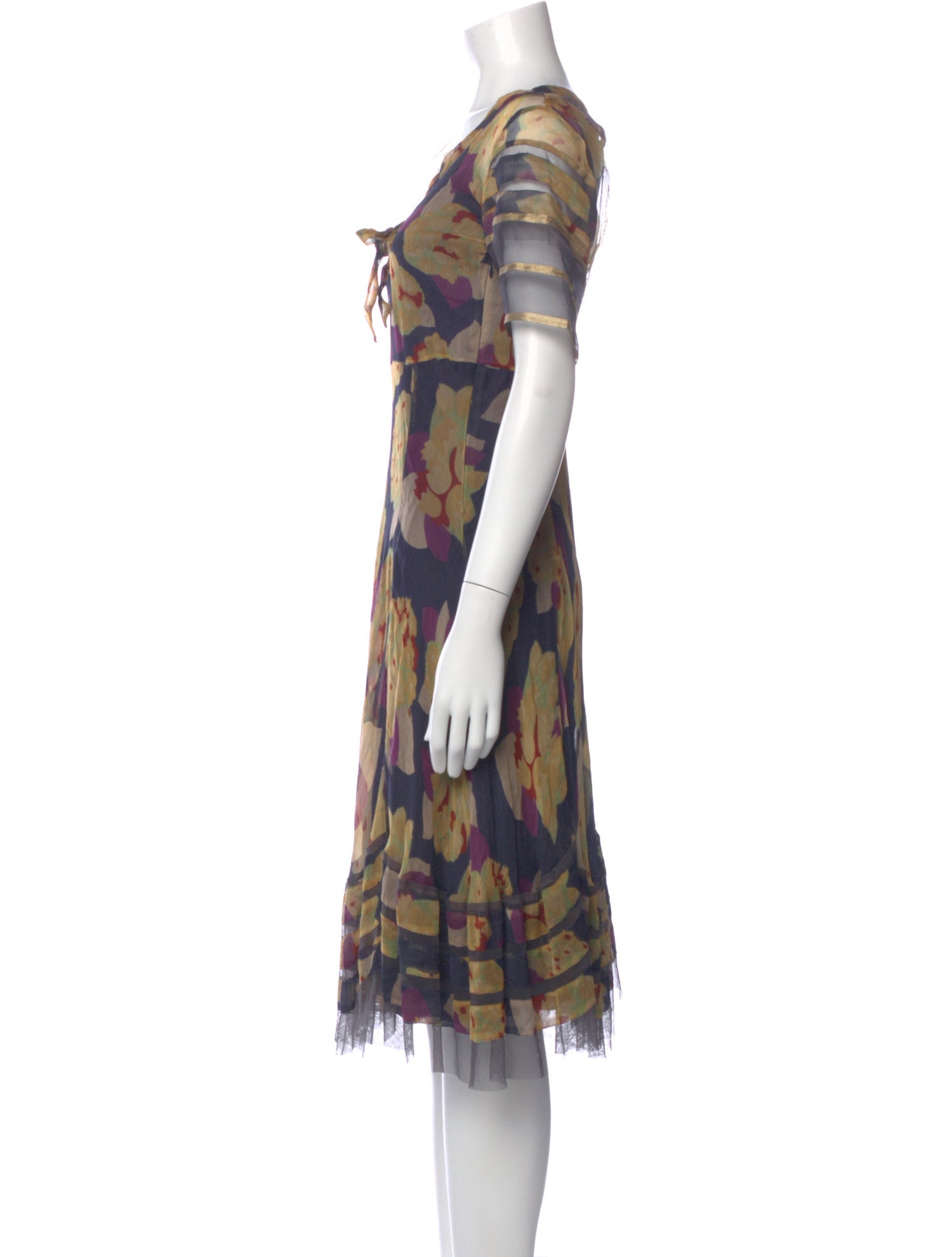 RES IPSA Printed Midi Length Dress