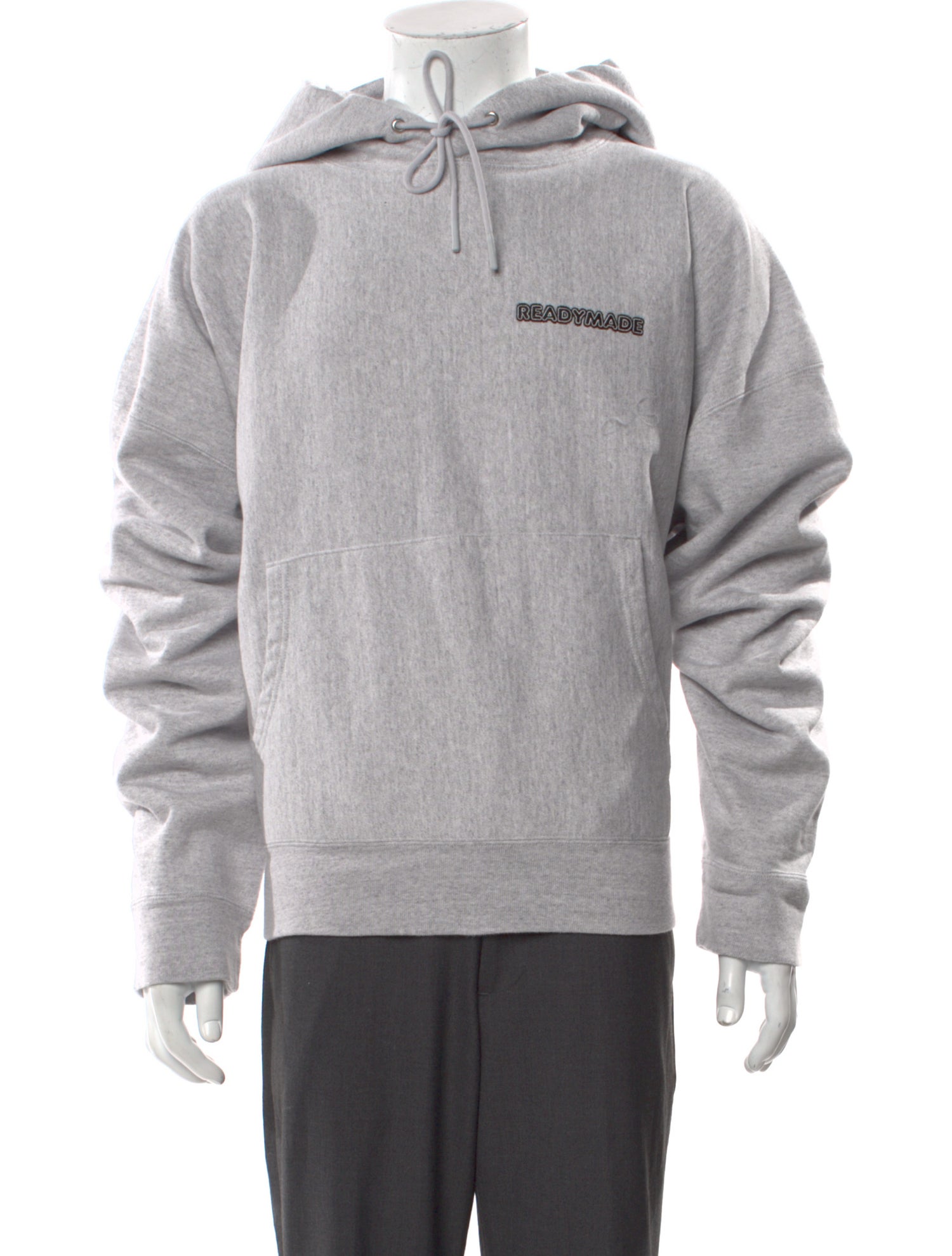 READYMADE Graphic Print V-Neck Hoodie