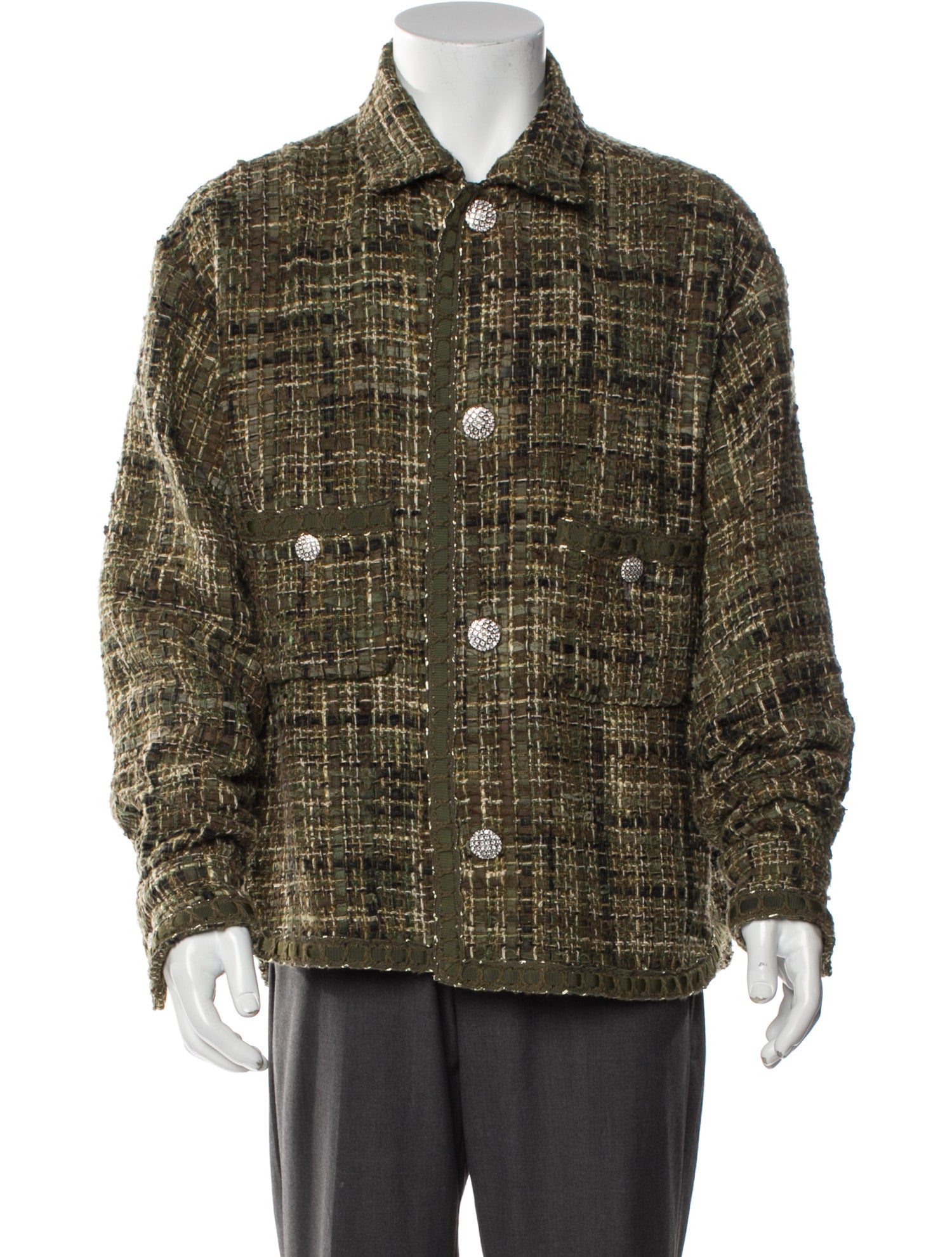 READYMADE Tweed Pattern Trucker Jacket