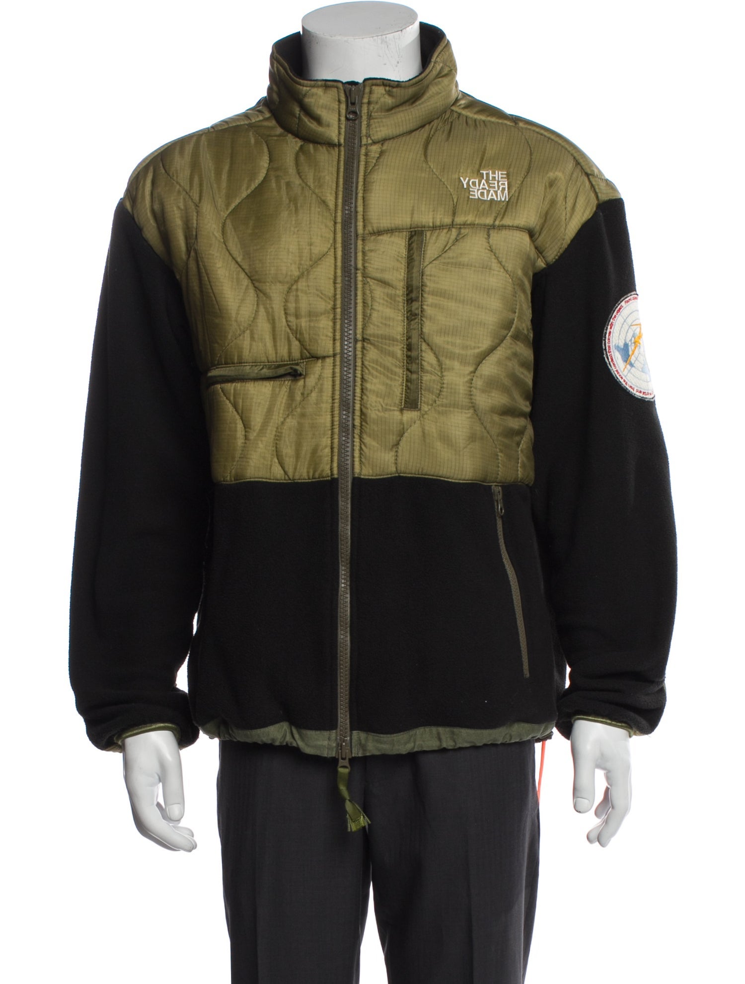 READYMADE Colorblock Pattern Puffer Coat