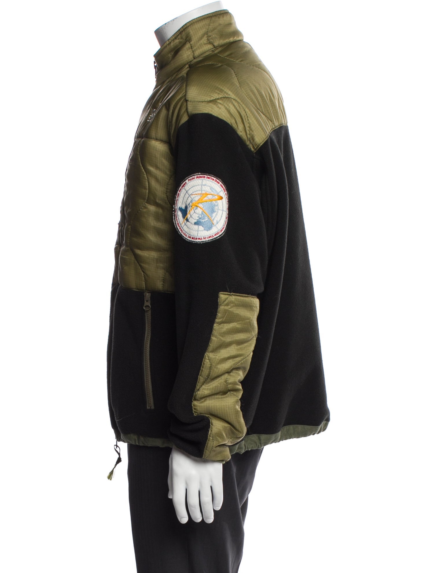 READYMADE Colorblock Pattern Puffer Coat