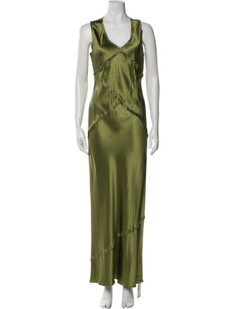 Reformation x Camille Rowe Silk Long Dress