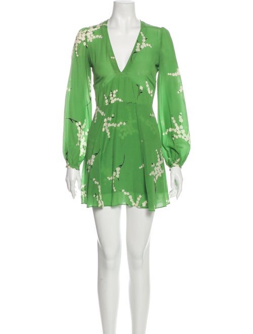 Réalisation Par Silk Mini Dress Green
