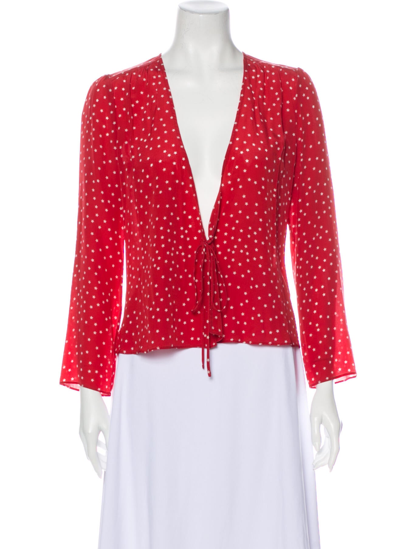 Réalisation Par Silk Printed Top Clothing WREAL22016 The RealReal