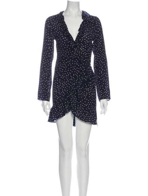 Réalisation Par Silk Mini Dress Blue